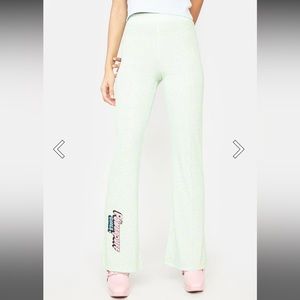 NGO powerpuff girl flare pants!! Blue and green
